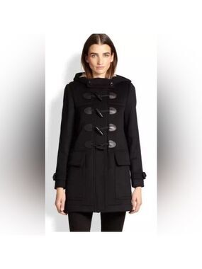 Burberry Brit Finsdale Wool Duffle Toggle Coat Size US 14